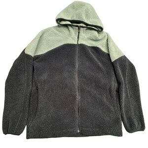 All In Motion Kids Baby Blue & Navy Fleece Jacket Size M Cozy Outerwear